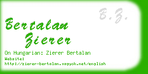 bertalan zierer business card